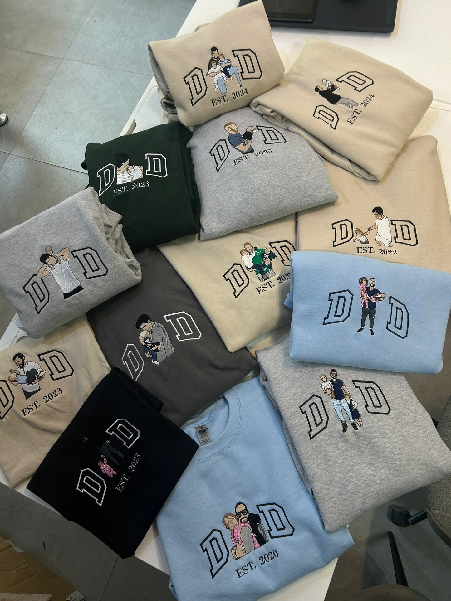 Lettering embroidery collection