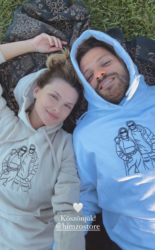 Matching portrait hoodies