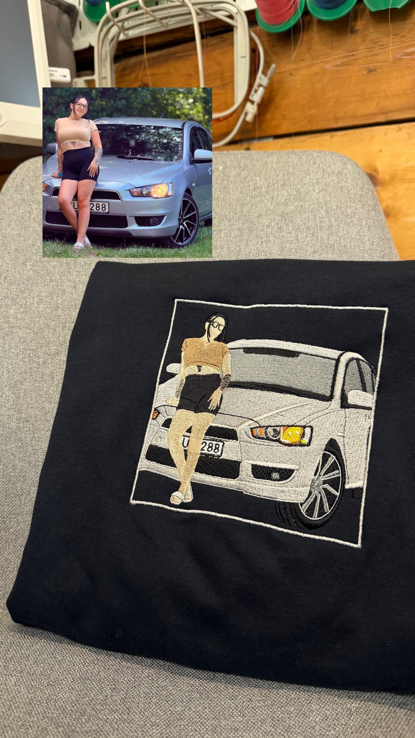 Custom car embroidery