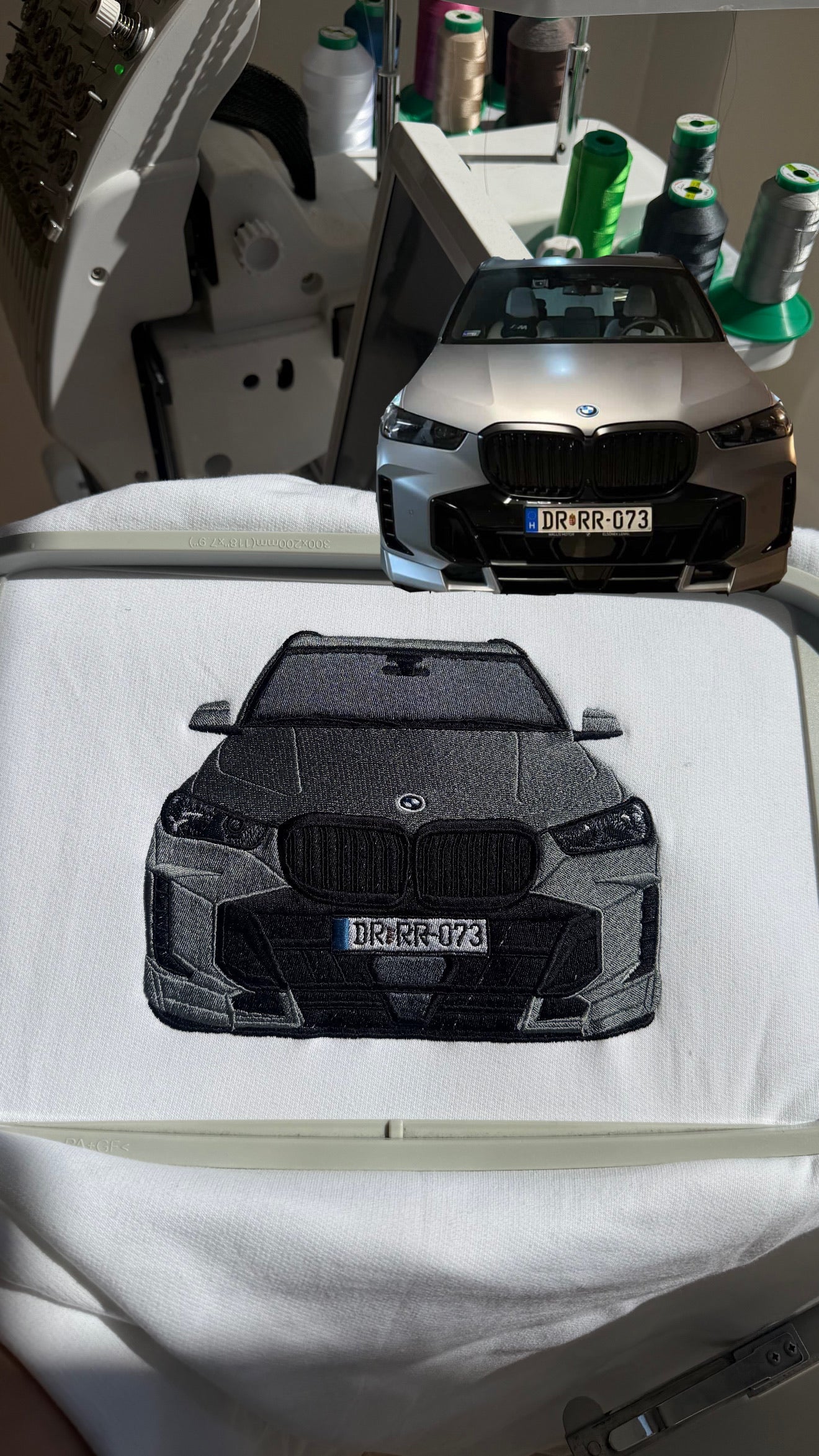 Custom car embroidery
