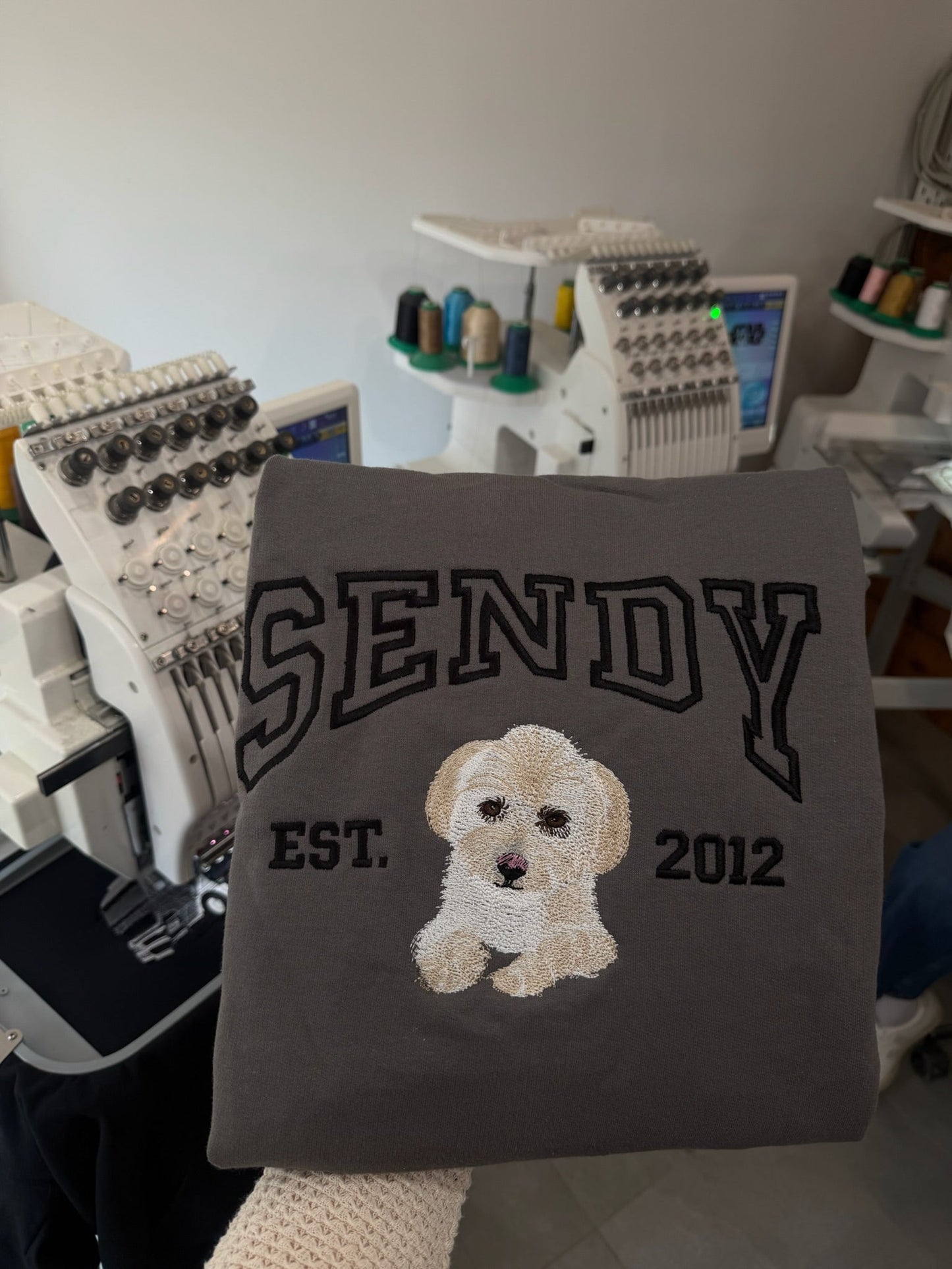Pet embroidery with name