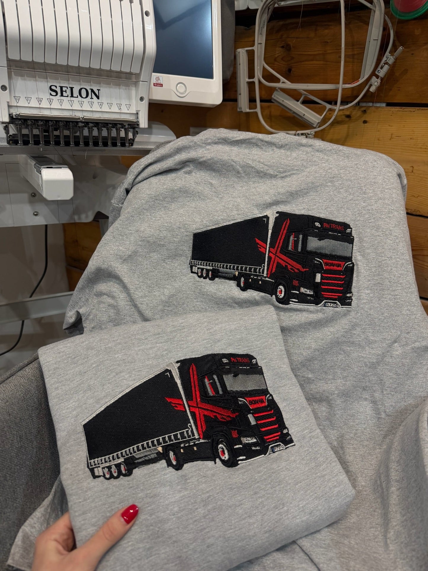 Custom truck embroidery