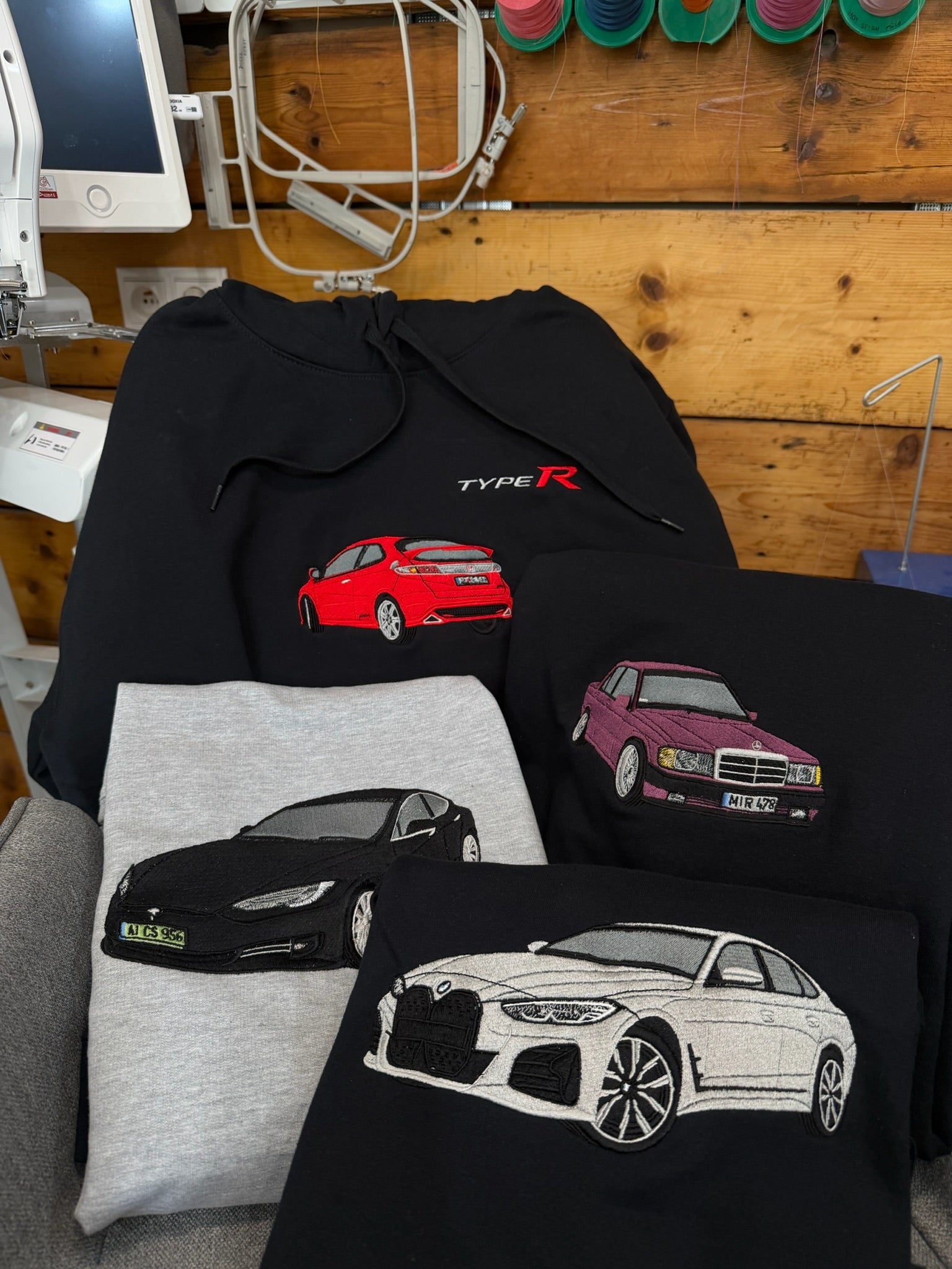 Custom car embroidery