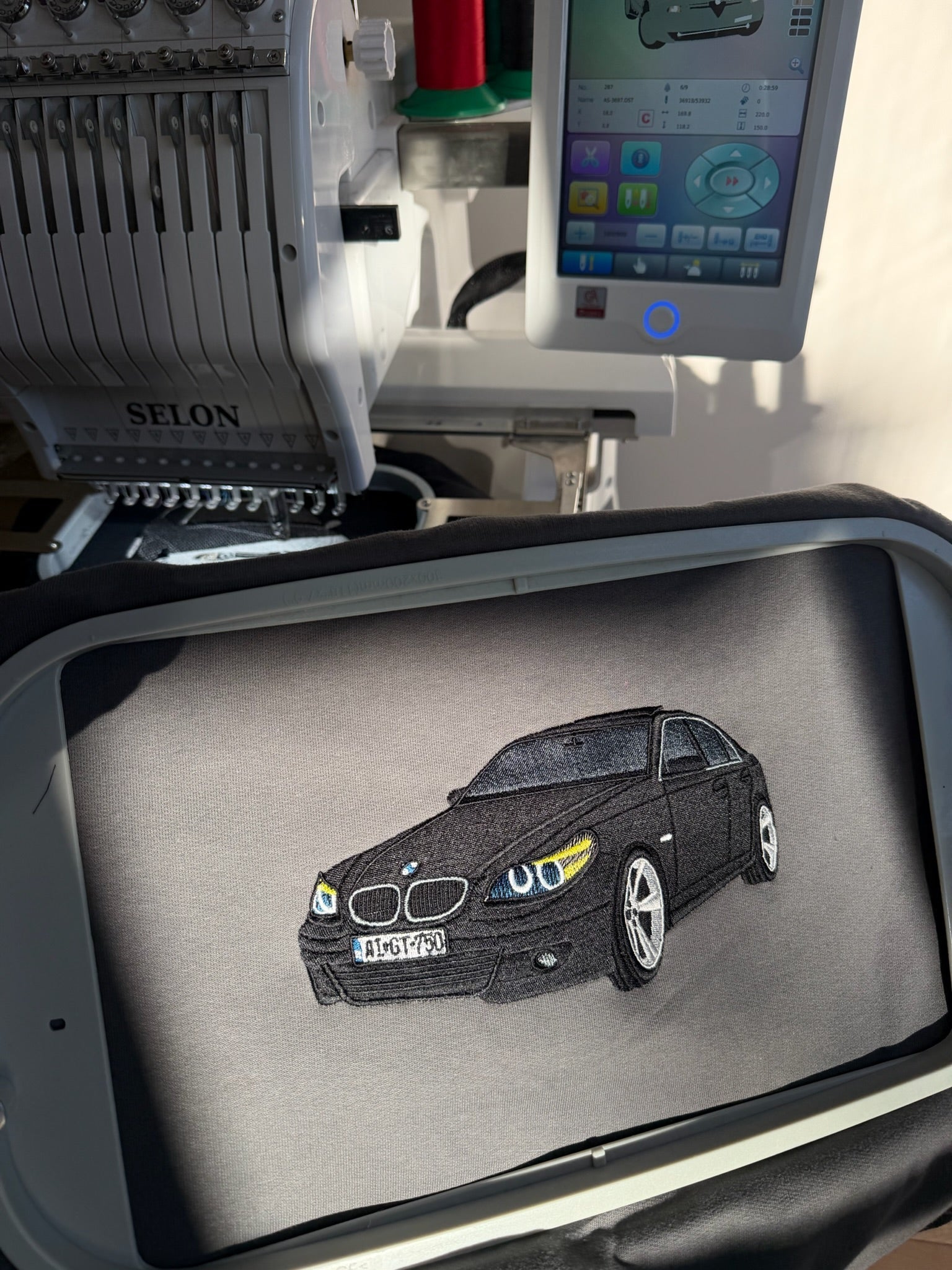 Custom car embroidery
