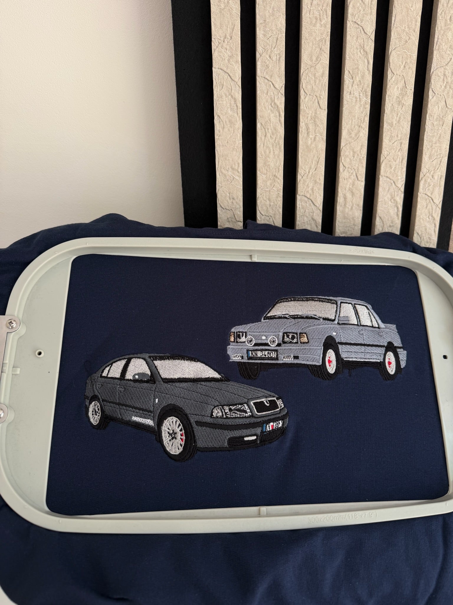Custom car embroidery