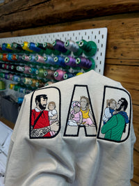 Dad and Mom embroidery