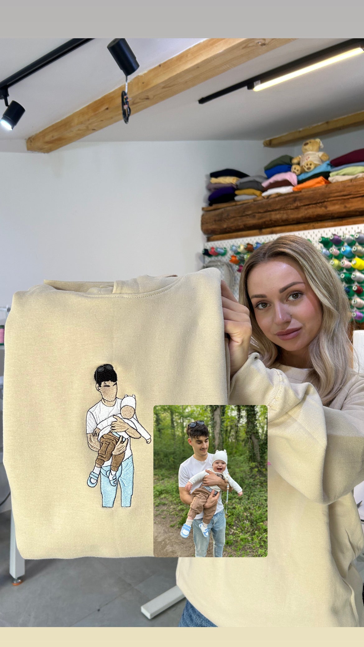 Mom and Dad embroidery