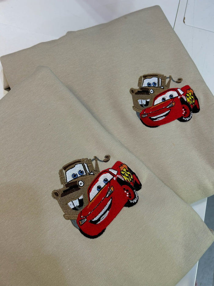 Cars McQueen & Mater embroidered set