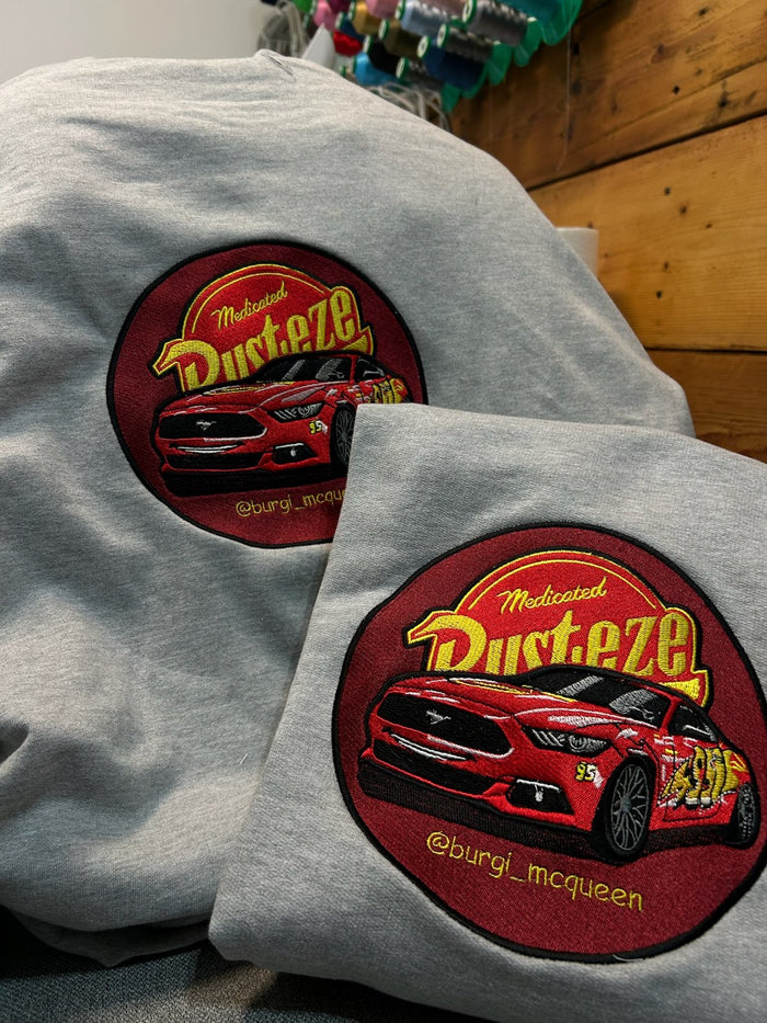 Cars patch embroidered hoodie