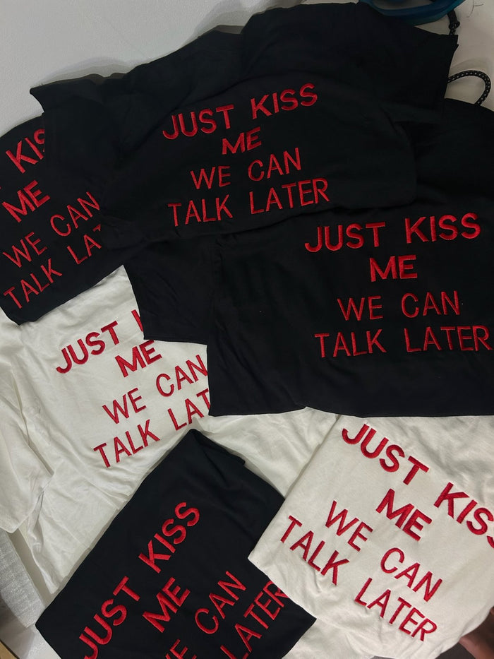 Custom quote embroidered t-shirts
