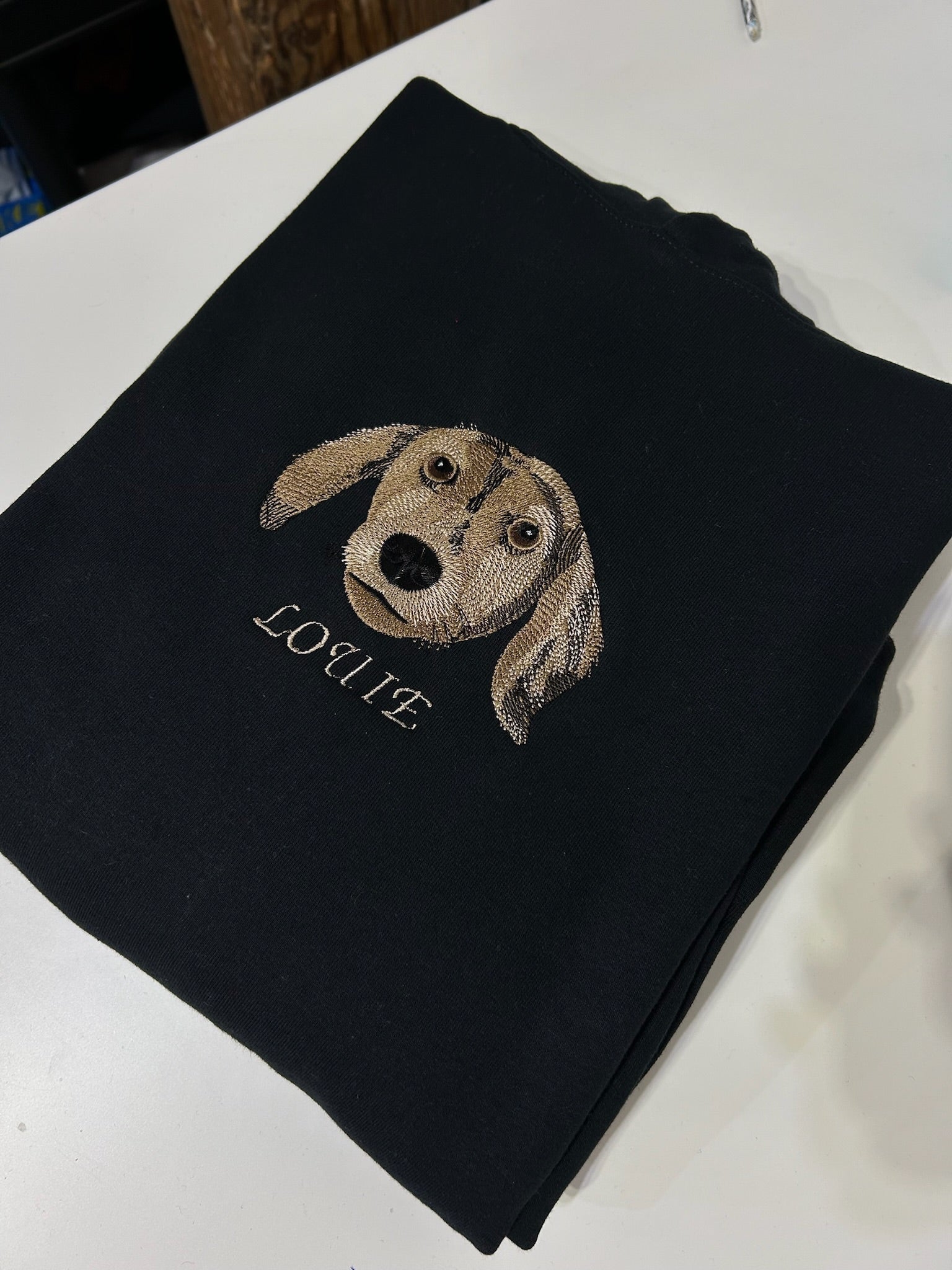 Pet embroidery with name