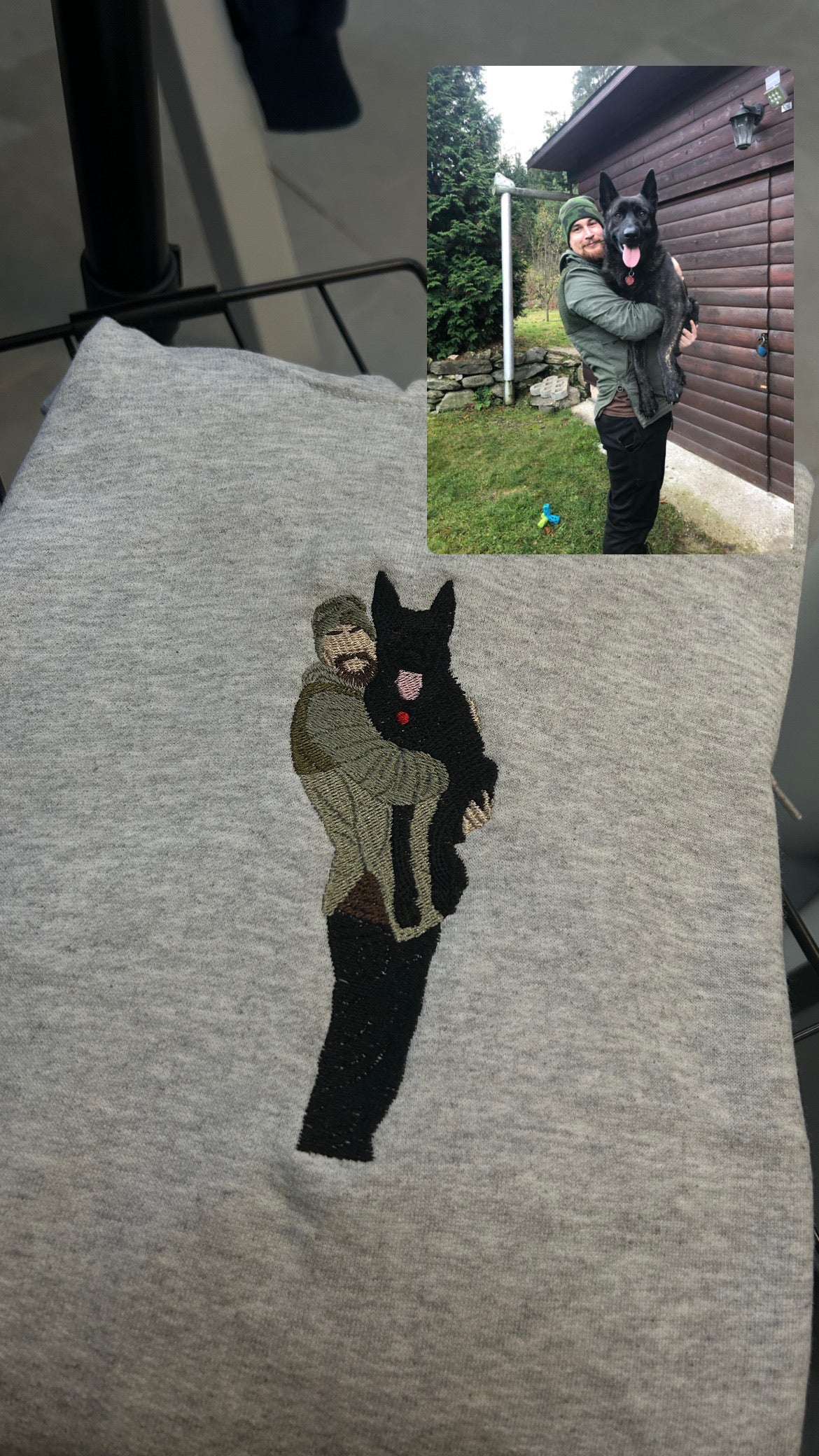 Dog portrait embroidery