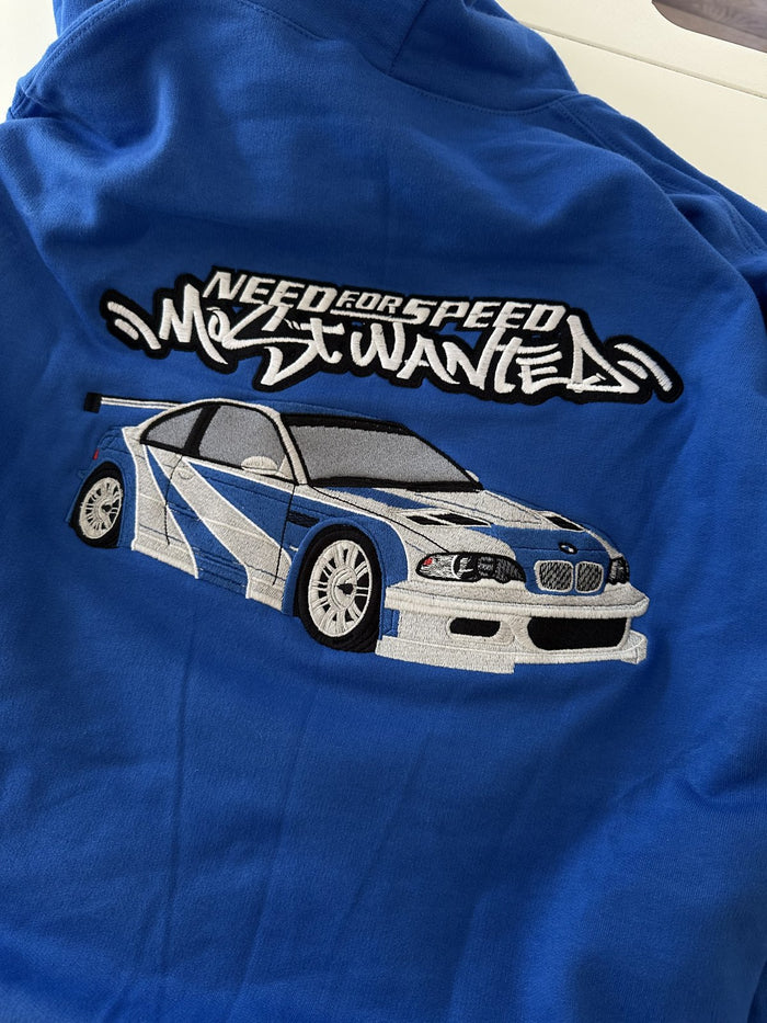 Street car embroidered hoodie