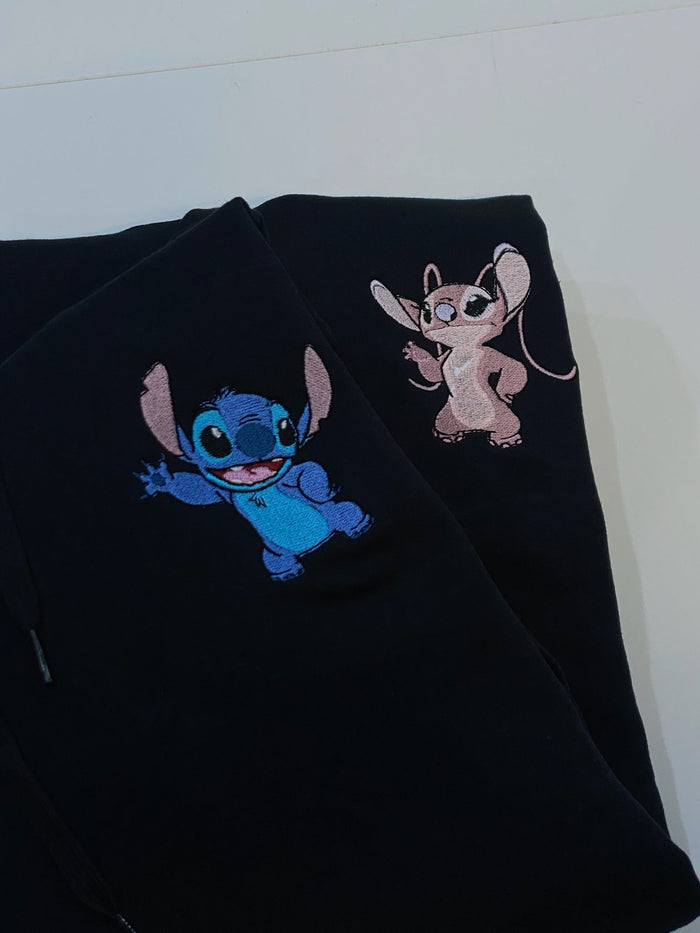 Stitch & Angel embroidered set
